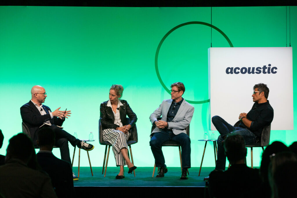 The panel “How Can Technology Make Marketing More Human?” at the Acoustic Launch Event.